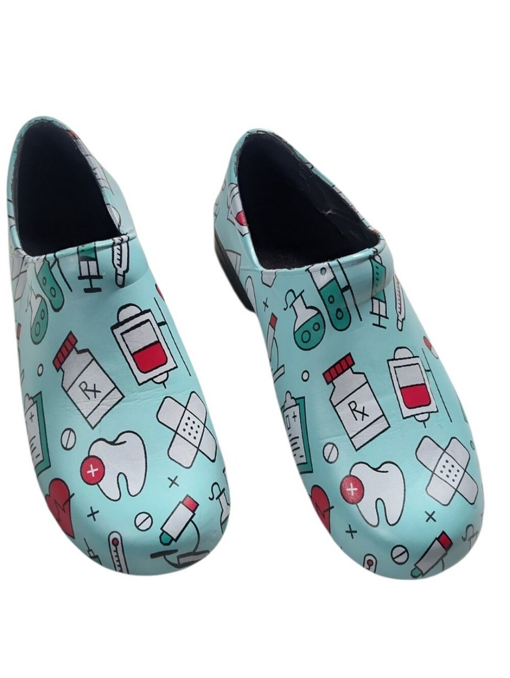 Like New Chosen Steps Medical Print Nursing Clog Style Shoes Sz 9